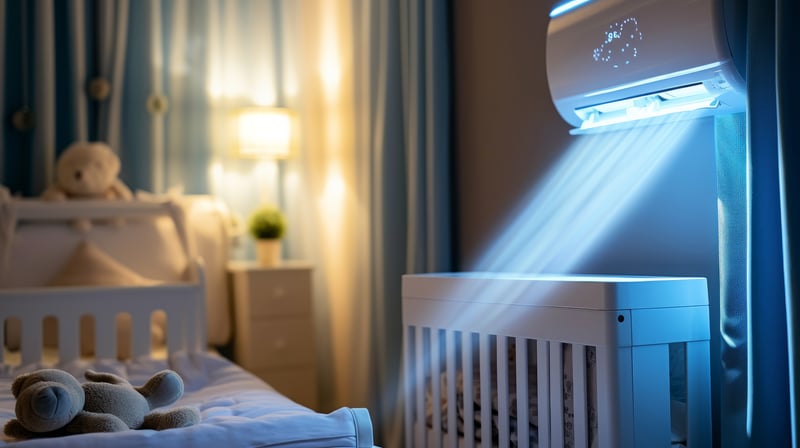 aire acondicionado en cuarto infantil
